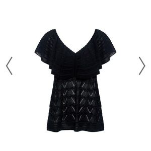 M Missoni knit ruffle top